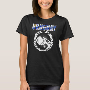 Uruguay Ping Pong Uruguayische Tischtennis-Unterst T-Shirt