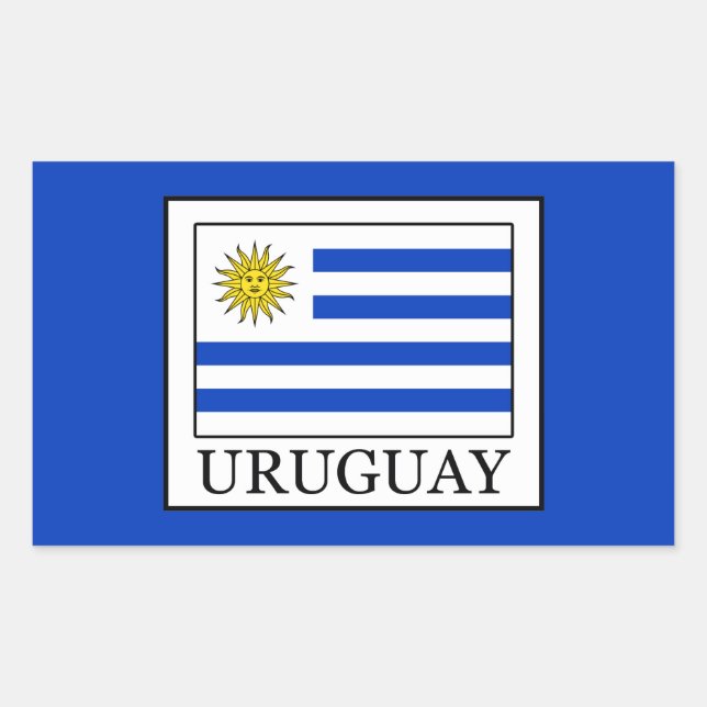 Uruguay Rechteckiger Aufkleber (Vorderseite)