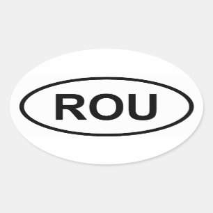 Uruguay "ROU" Ovaler Aufkleber