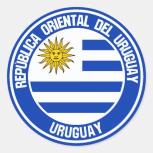 Uruguay-Runde Emblem Runder Aufkleber