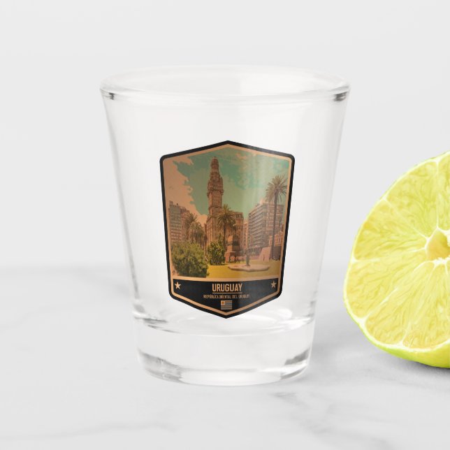 Uruguay Schnapsglas (Vorderseite)