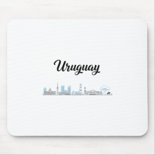Uruguay Skyline Reise Urlaub Outfits Mousepad
