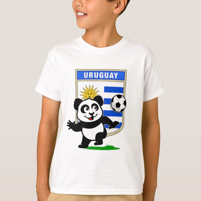 Uruguay Soccer Panda T-Shirt (Vorderseite)