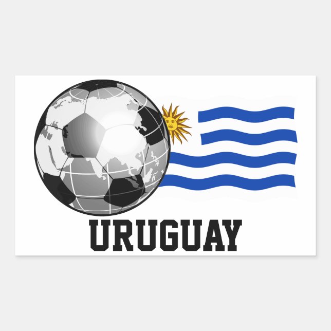 Uruguay Soccer Rectangle Stickers (Vorderseite)