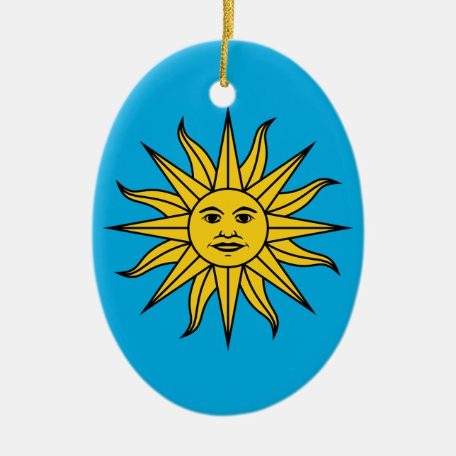 Uruguay Sol de Mayo Keramik Ornament (Vorne)