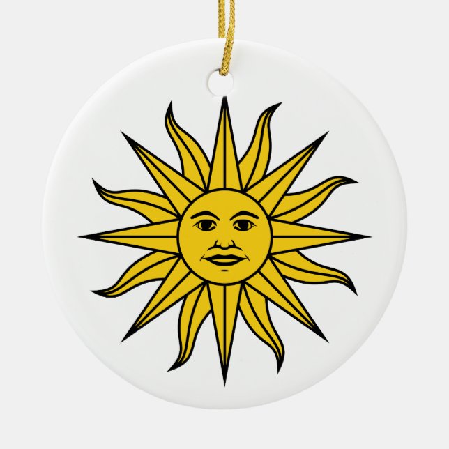 Uruguay Sol de Mayo Keramik Ornament (Vorne)