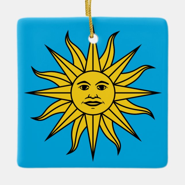 Uruguay Sol de Mayo Keramikornament (Vorderseite)
