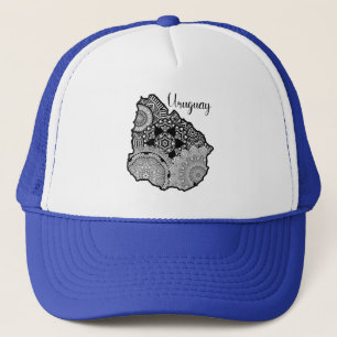 Uruguay Südamerika - Mandala-Karte Truckerkappe