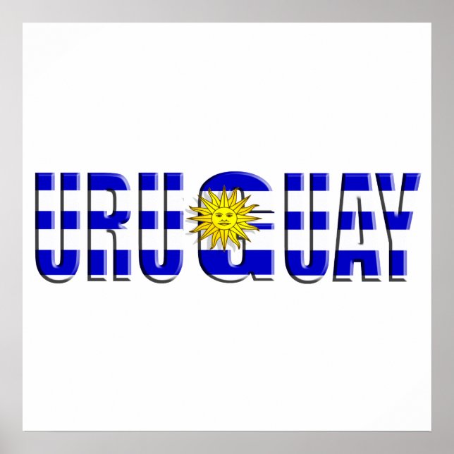 Uruguay Sun Logo-Flagge des Uruguay-Logos Poster (Vorne)