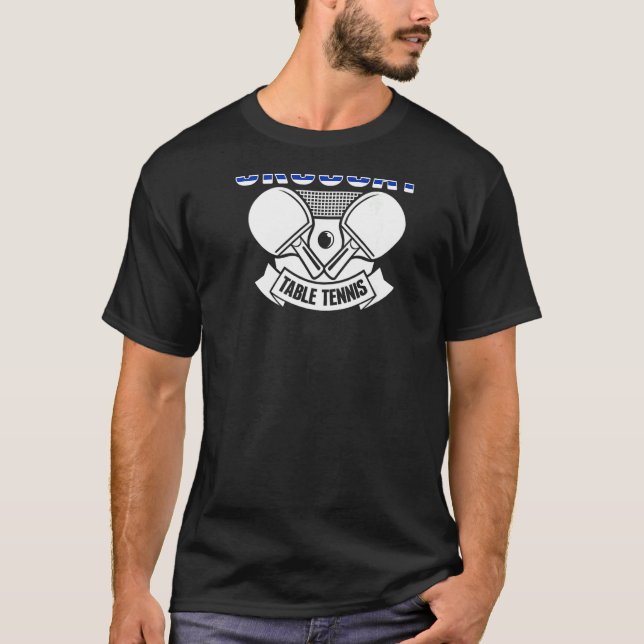 Uruguay Tischtennis unterstützen Uruguayan Ping Po T-Shirt (Vorderseite)