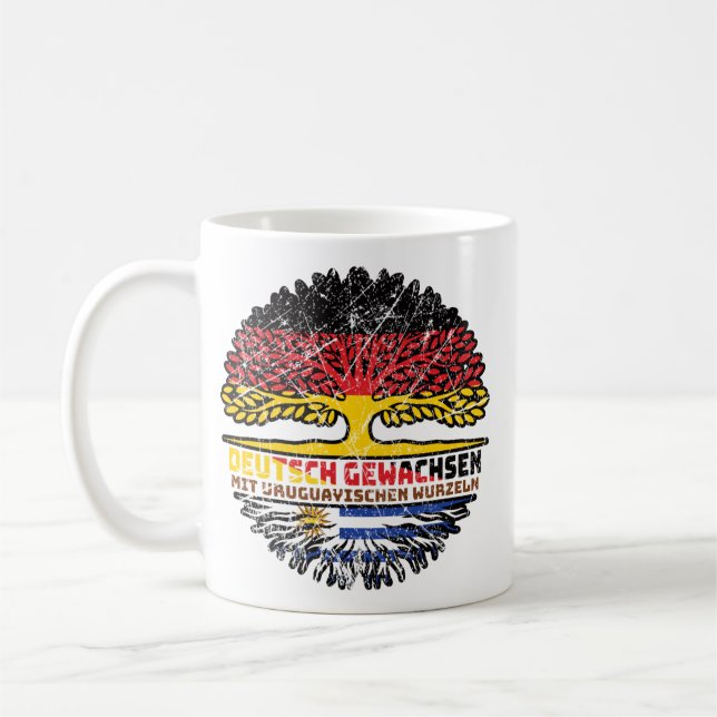 Uruguay Uruguayisch Deutsch Deutschland Baum Kaffeetasse (Links)