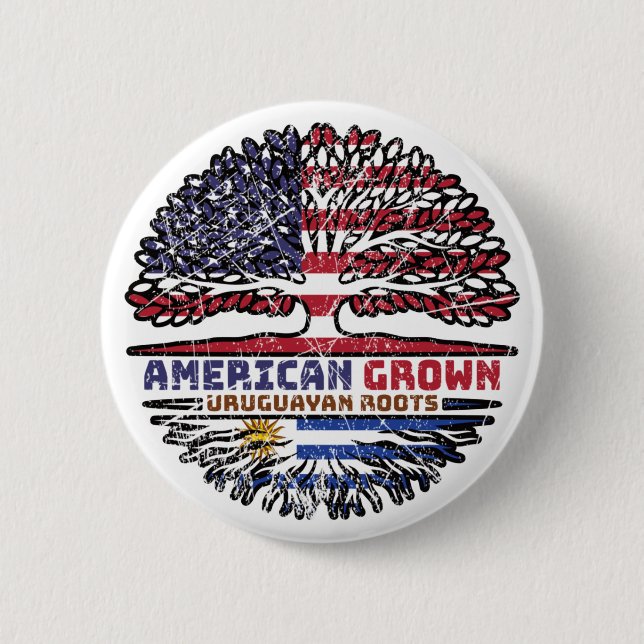 Uruguay USA USA Staaten Button (Vorderseite)