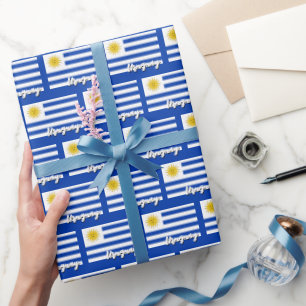 Uruguay Wrapping Paper, Blue, Uruguay Flag Geschenkpapier