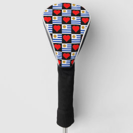 Uruguayan Golf Lover Herz und Flag Spaß Uruguay Golf Headcover