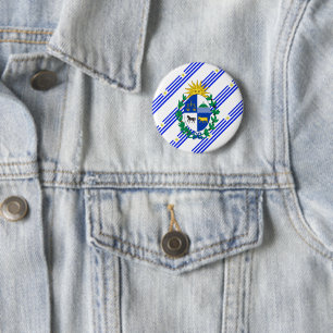 Uruguayan stripes Flagge Button