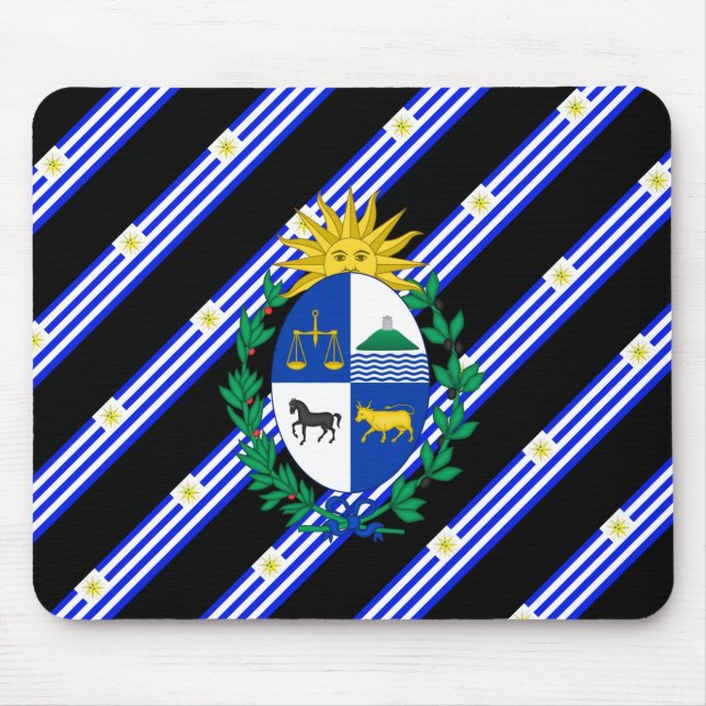 Uruguayan stripes Flagge Mousepad (Vorne)