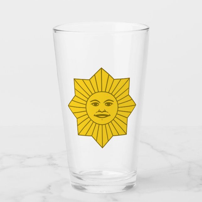 Uruguayan Sun May / Sol de Mayo Glass Glas (Vorderseite)