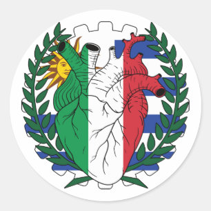Uruguayan Uruguay Saint Josephs Day italiana Itali Runder Aufkleber