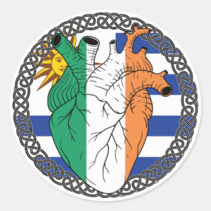 Uruguayan Uruguay St. Patricks Day Irland Runder Aufkleber