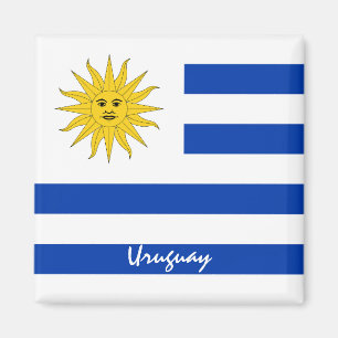 Uruguayische Fahne- und Uruguay-Urlaubs-/Sportfans Magnet