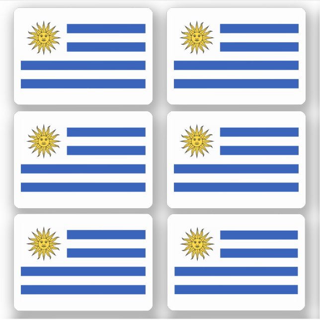 Uruguayische Flagge Aufkleber (Vorderseite)