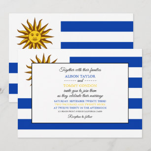 Uruguayische Flagge, Flagge, Hochzeit in Uruguay Einladung