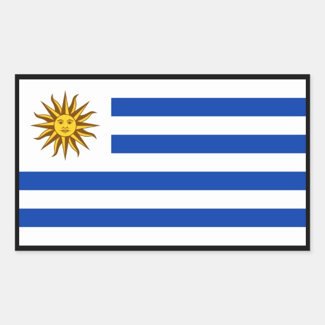 Uruguayische Flagge, Flagge Rechteckiger Aufkleber (Vorderseite)