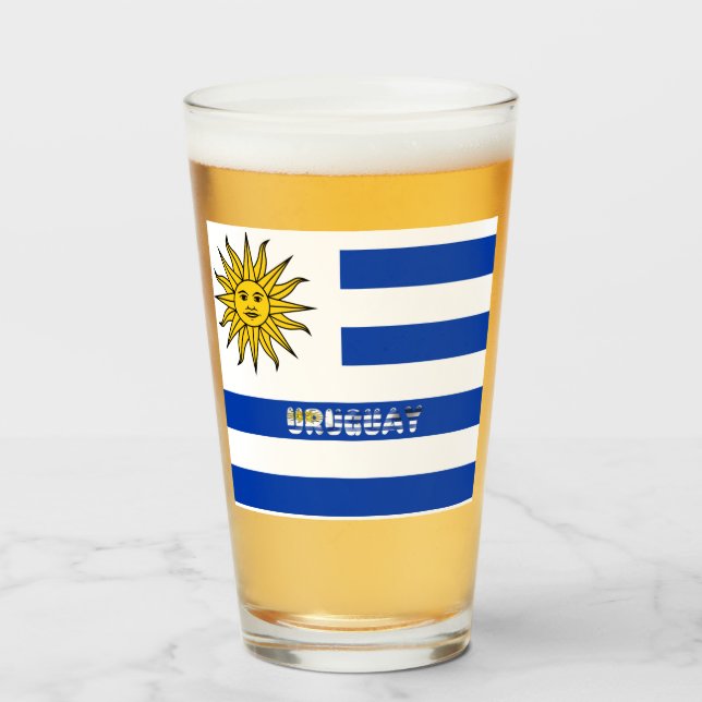 Uruguayische Flagge  Glas (Vorne (Gefüllt))