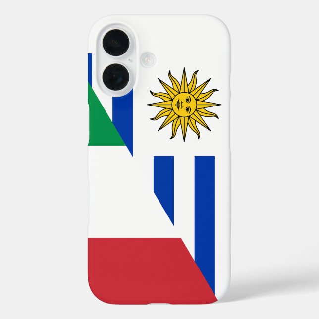 Uruguayische Flagge iPhone 16 Hülle (Rückseite)