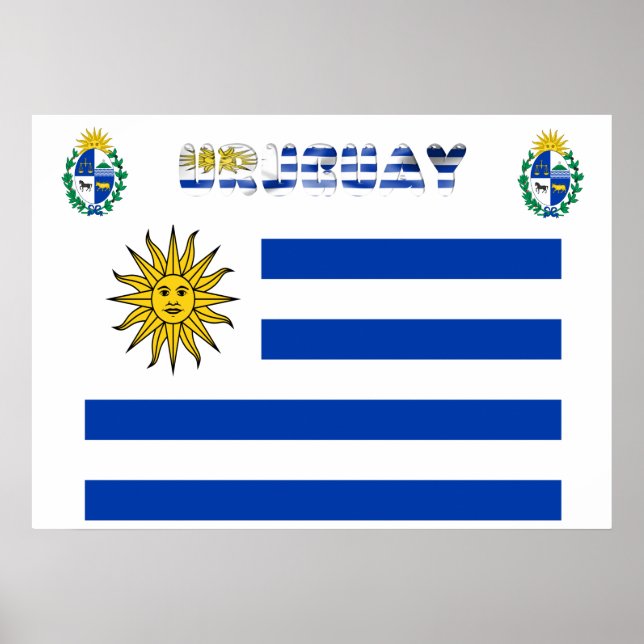Uruguayische Flagge Poster (Vorne)