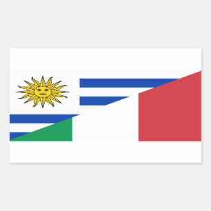 Uruguayische Flagge Rechteckiger Aufkleber