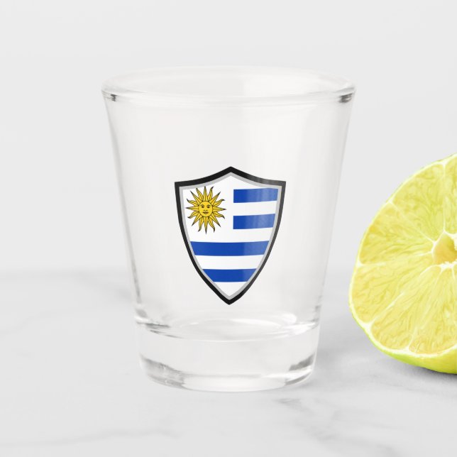 Uruguayische Flagge Schnapsglas (Vorderseite)