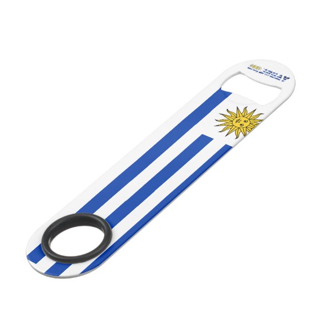 Uruguayische Flagge Speed Flaschenöffner (Vorderseite Schrägansicht)