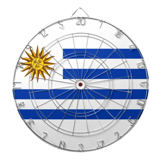 Uruguayische Flagge (Uruguay) Dartscheibe (vorne)