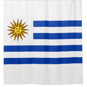 Uruguayische Flagge (Uruguay) Duschvorhang