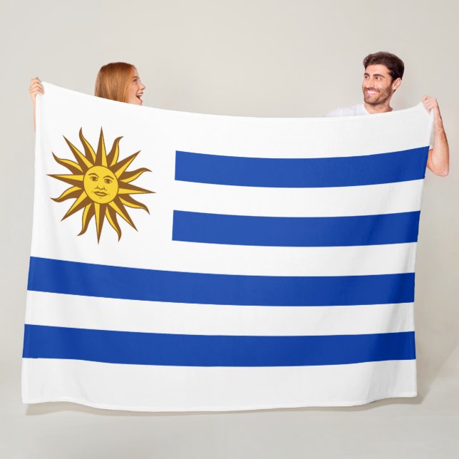 Uruguayische Flagge (Uruguay) Fleecedecke (Beispiel)