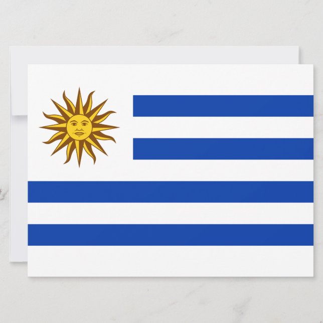 Uruguayische Flagge (Uruguay) Karte (Vorderseite)
