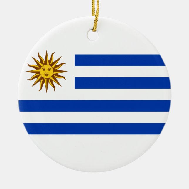 Uruguayische Flagge (Uruguay) Keramik Ornament (Vorne)