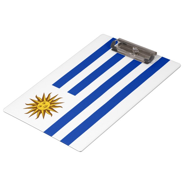 Uruguayische Flagge (Uruguay) Klemmbrett (Schrägansicht)