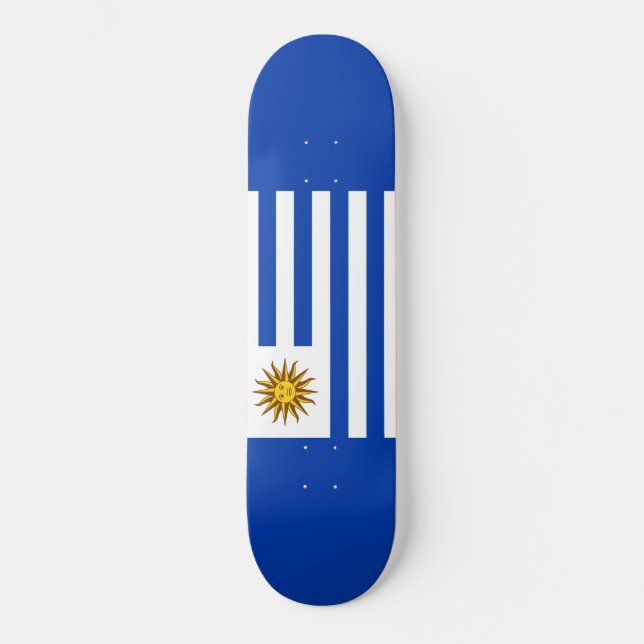 Uruguayische Flagge (Uruguay) Skateboard (Vorderseite)