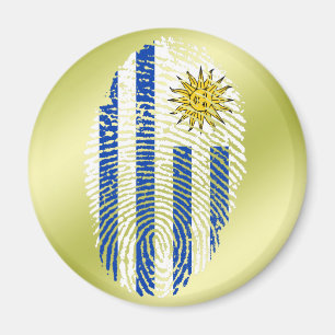 Uruguayische Touch-Fingerabdruckflagge Magnet