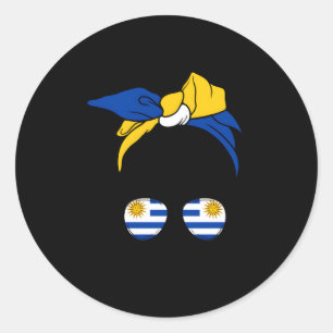 Uruguayische Uruguayische Flagge für das uruguayis Runder Aufkleber