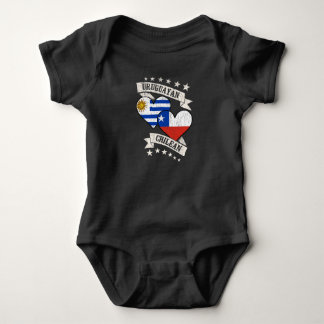Uruguayischer Chilenischer Herzflags Uruguay Chile Baby Strampler
