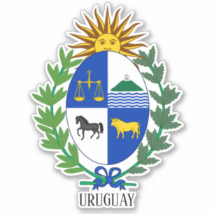 Uruguayisches Nationalwappen Patriotisch Aufkleber