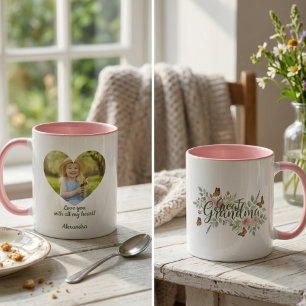 Ururgroßmutter Muttertags-Wildblumen-Foto Tasse