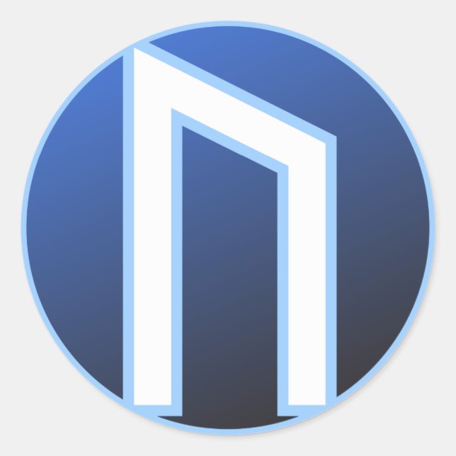 Uruz Ur Rune Runder Aufkleber (Vorderseite)