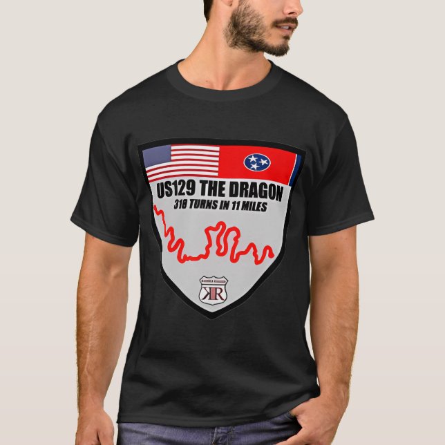 US129 Der Drache-Schwanz der 'Deals Gap Shield' au T-Shirt (Vorderseite)
