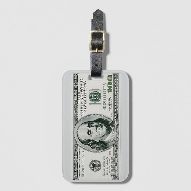 US-$100-Schein Gepäckanhänger (Vorderseite Vertikal)