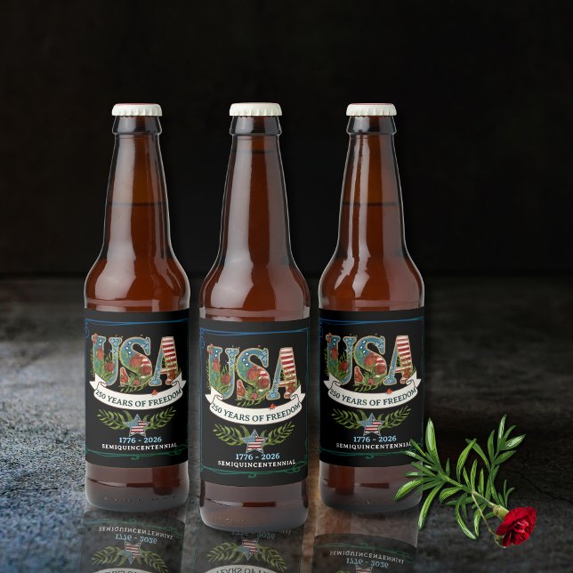 US 250 Aurora Black Beer Bottle Label Bierflaschenetikett (US 250 Aurora Black Beer Bottle Label)