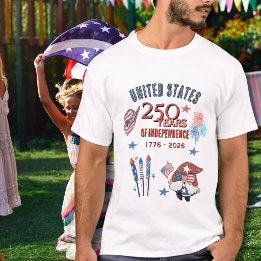 US 250-Jahr-Feier Gnome Classic Light T-Shirt